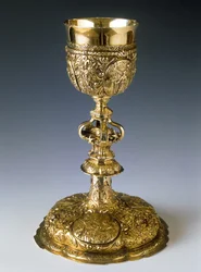 Silver Chalice with a Figure of the Dead Body of St. John of Nepomuk, 1727-30